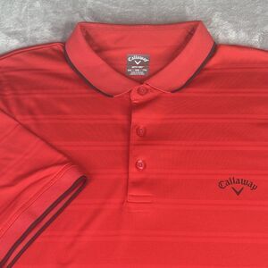 Callaway Polo Shirt Mens 2XL XXL Red Opti-Dri Golf Performance Moisture Wicking